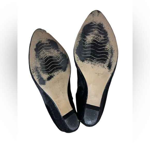 Matisse Black Nugent Calf Hair Ankle wedge Booties - 9 - Picture 6 of 9